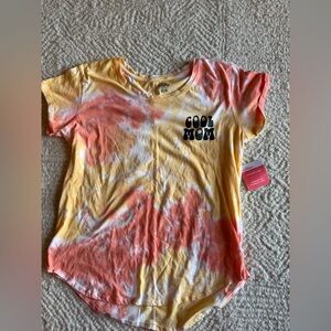 Mothers Day NEW Cool Mom Multicolor Tye Dye  T-Shirt L (12-14) Cotton Blend NWT